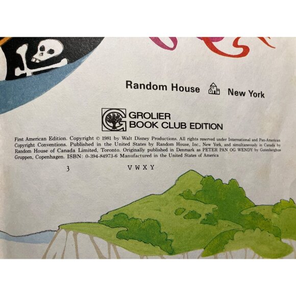 Walt Disneys Peter Pan And Wendy Hardcover 1981 Grolier Book Club Edition Random - Picture 8 of 16